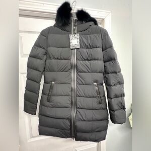 Mackage CALLA Agile-360 stretch light down coat, Black, women’s M